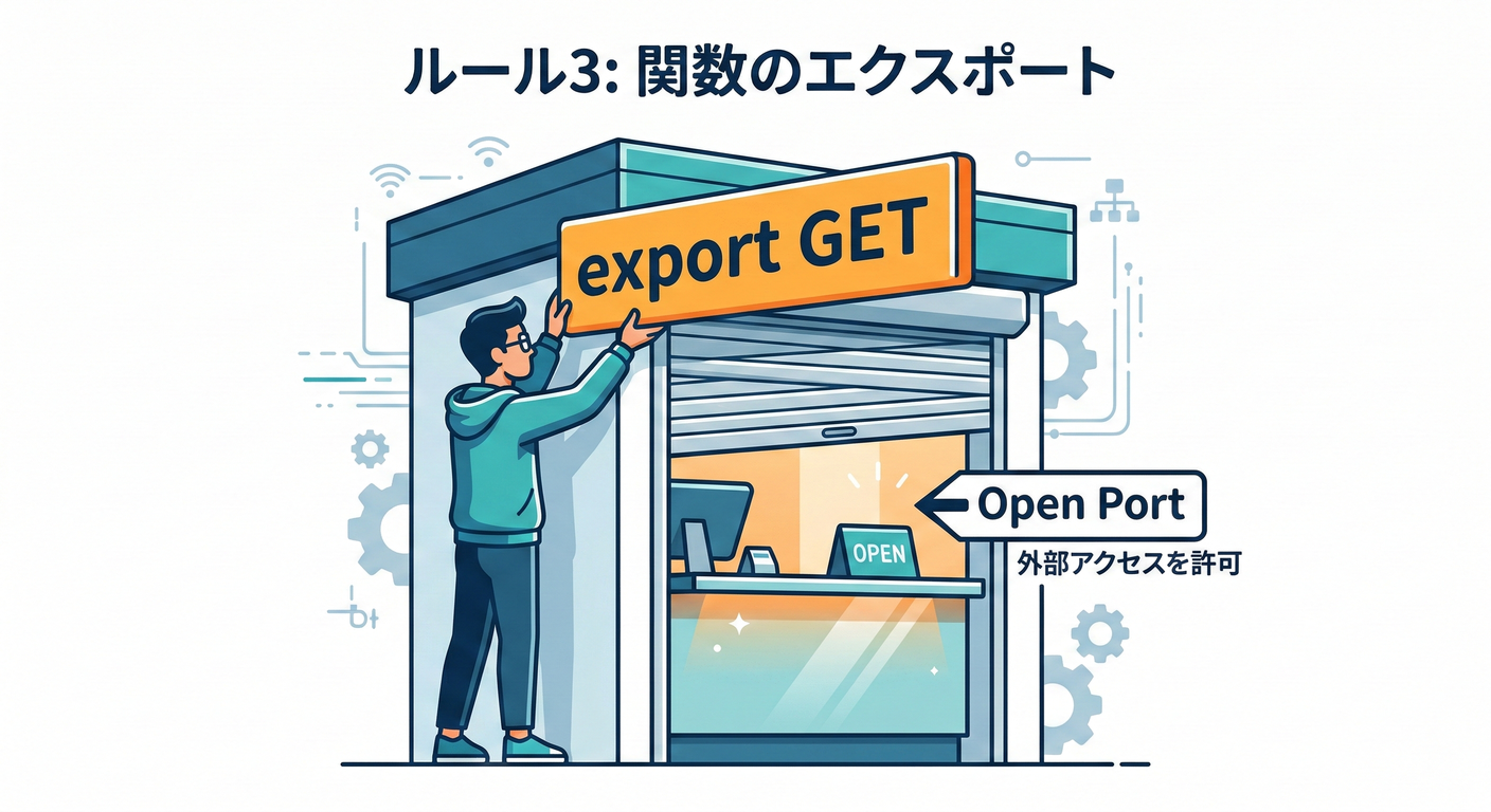 Rule 3: Export function