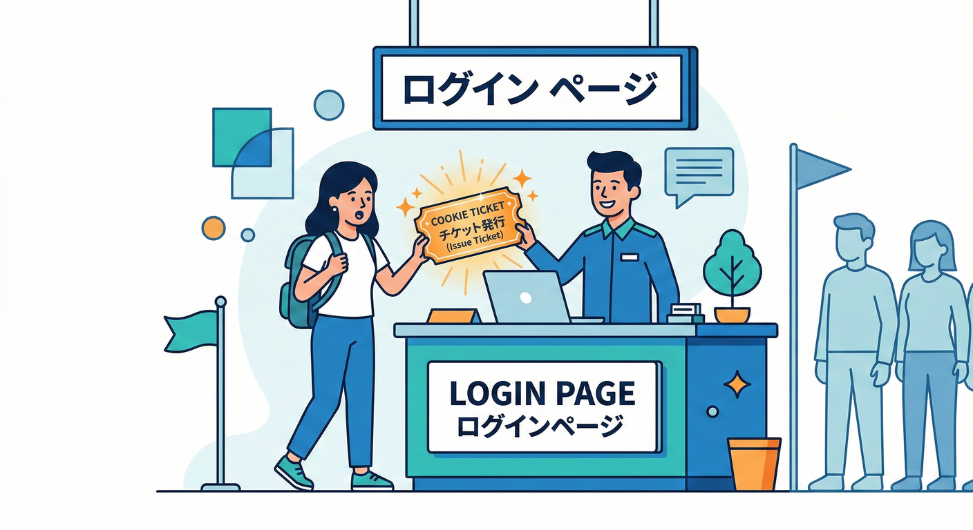 Login page issuing a ticket