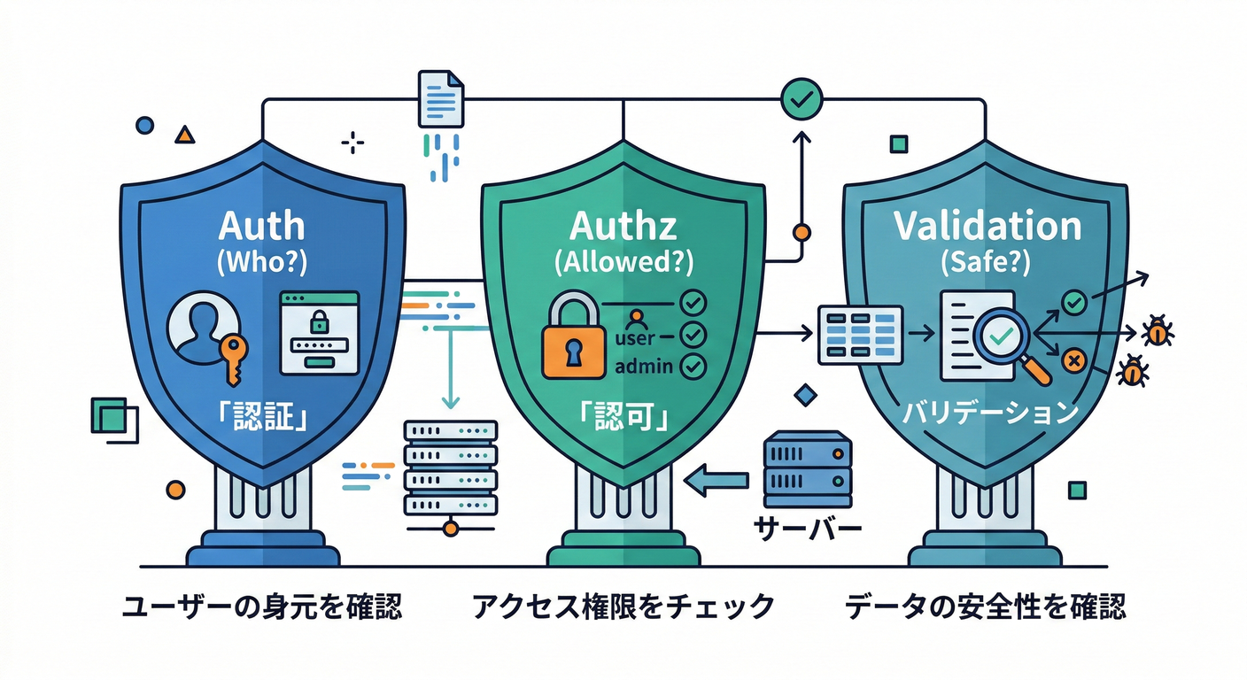 Three security shields