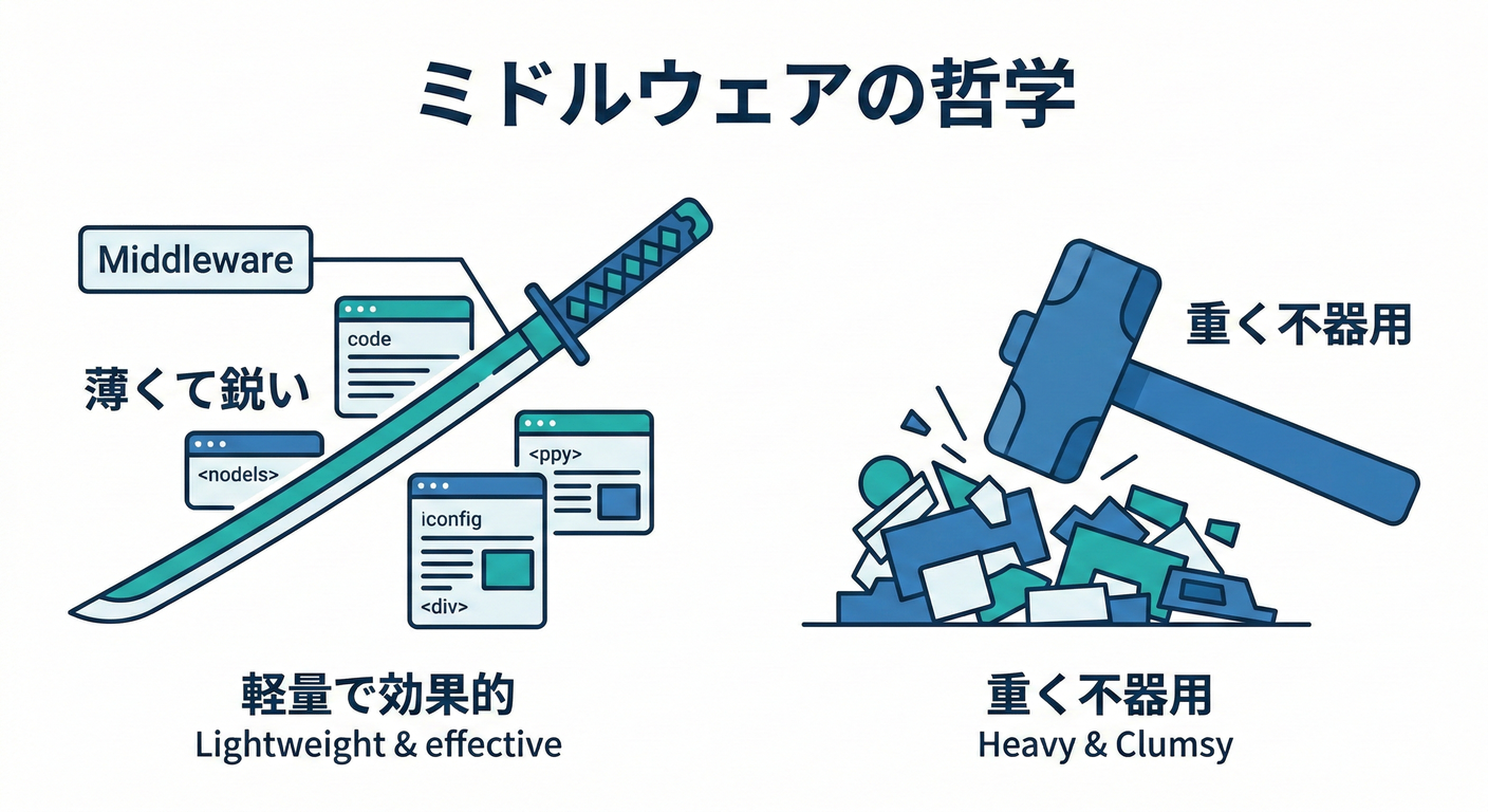 Sharp Katana representing Middleware