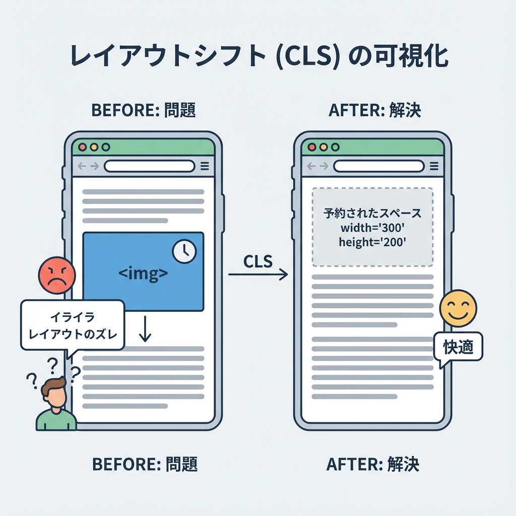 レイアウトシフトのイメージ