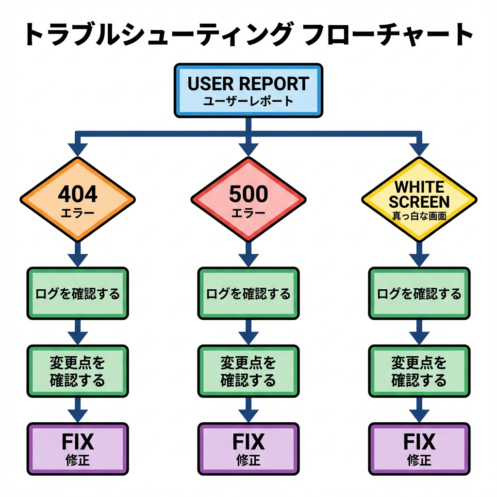 トラブルシューティング フローチャート