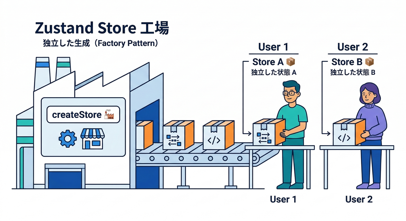 Zustand Store Factory