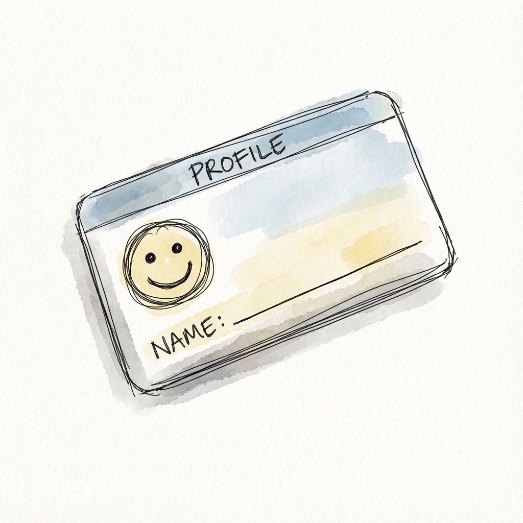 プロフィールカードスケッチ