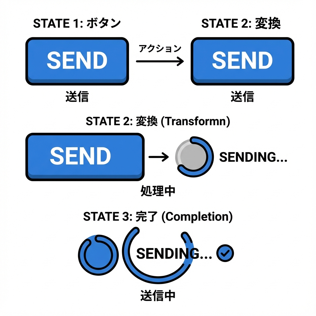 送信ボタンの状態変化イメージ