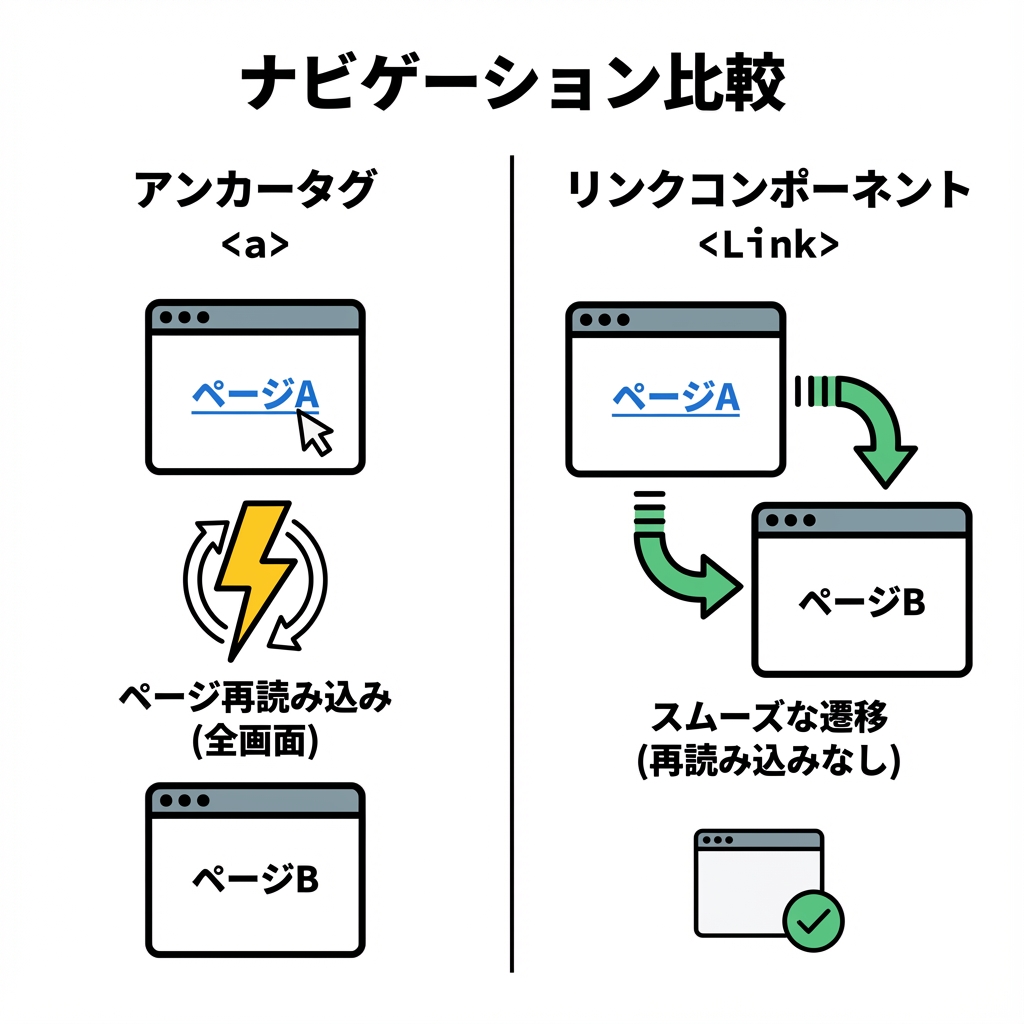 aタグとLinkの比較