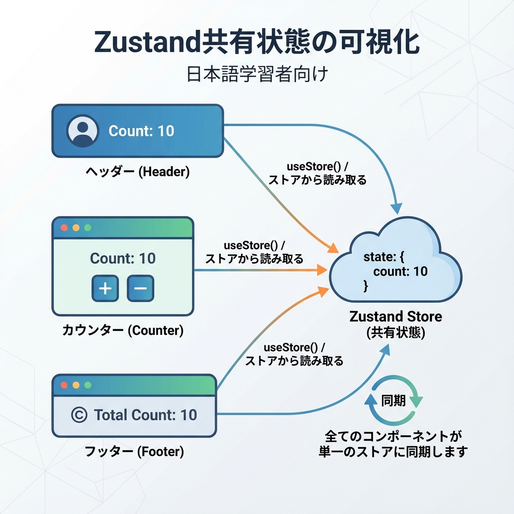 コンポーネントでストア使用