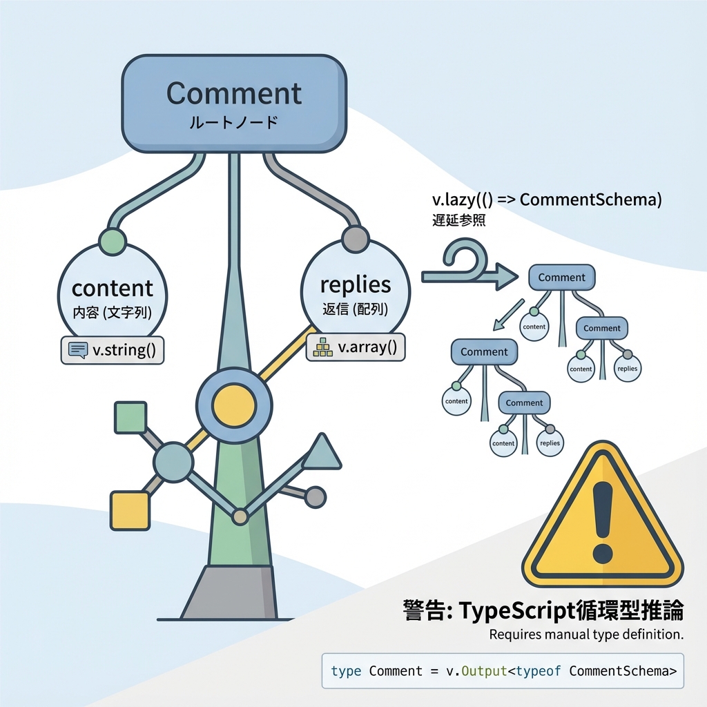 Valibot Recursive Schema