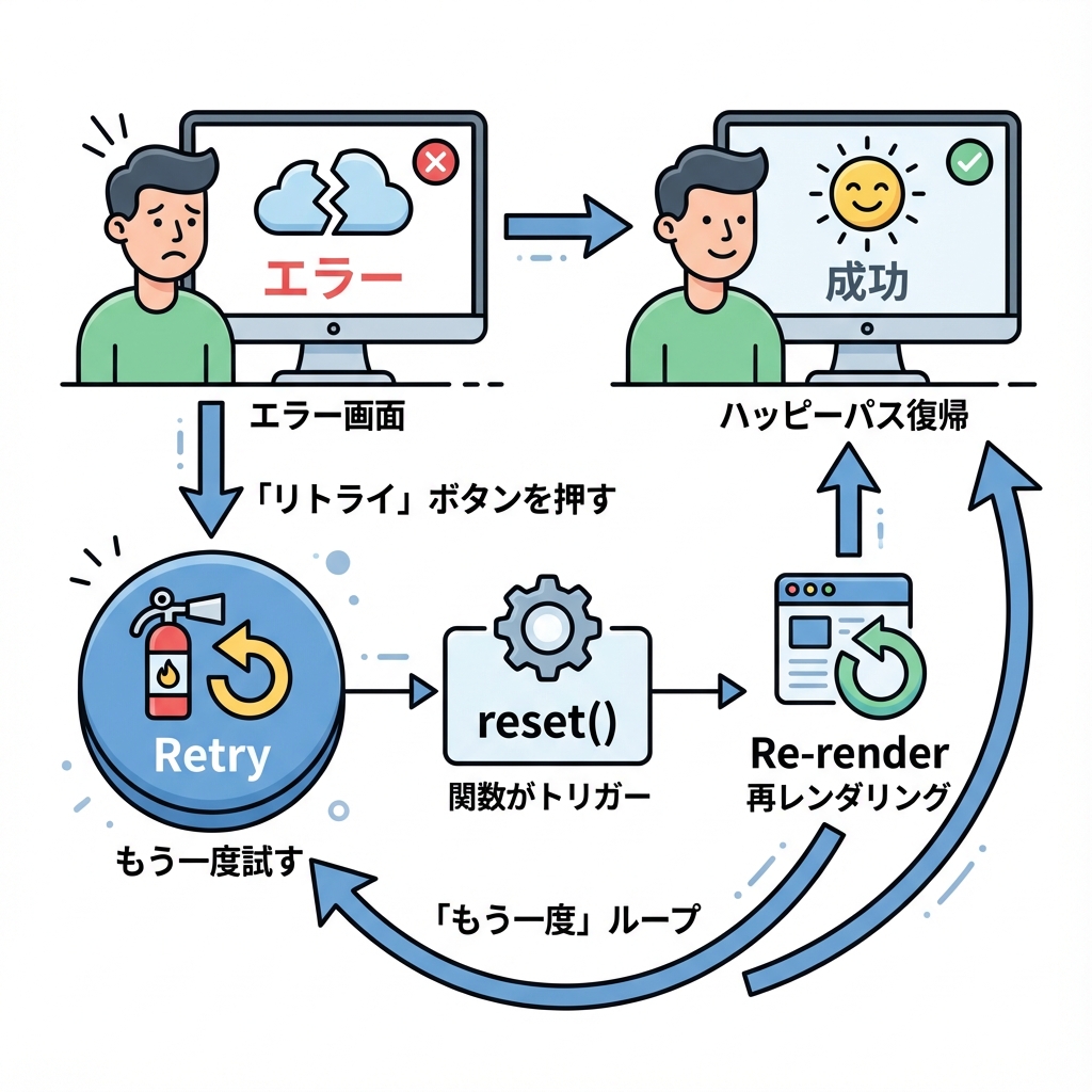 再試行の流れ
