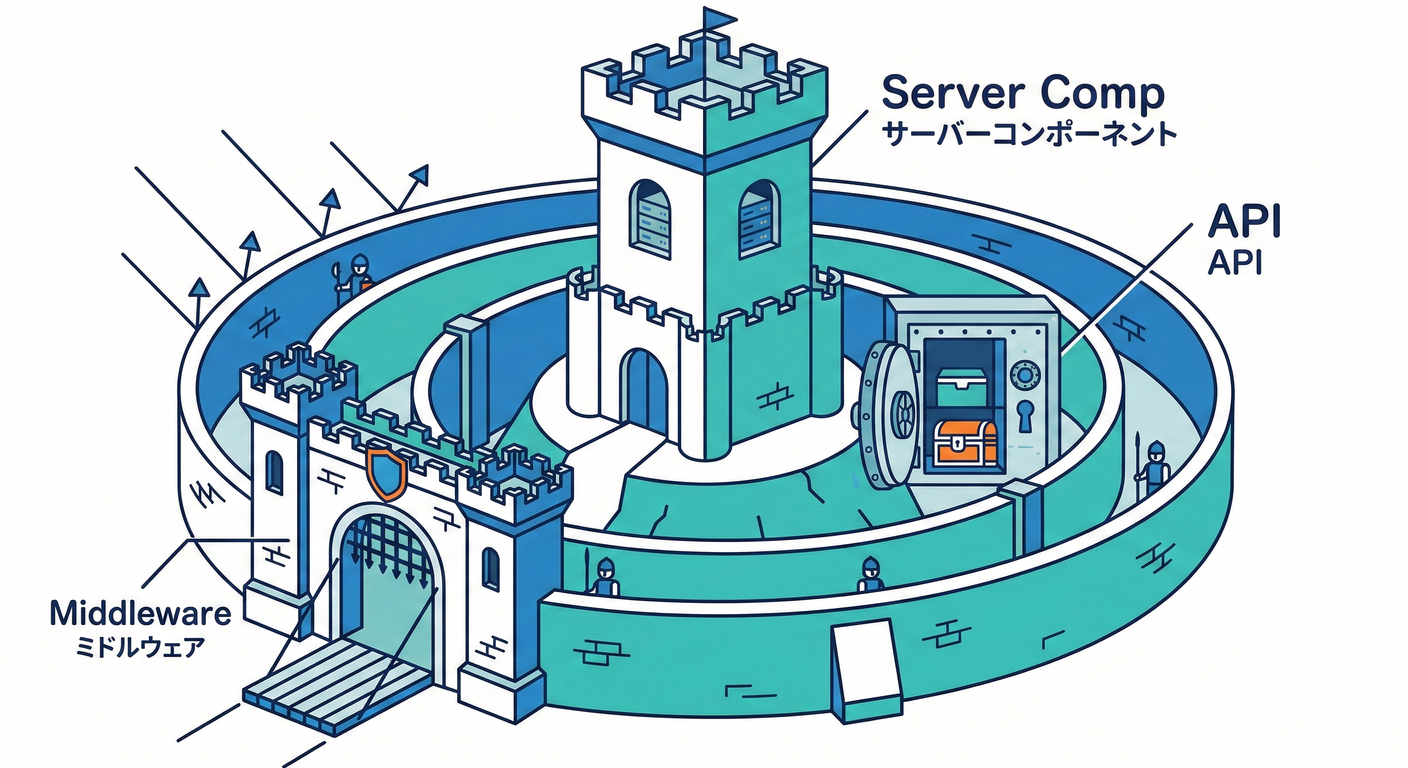 Castle map of security layers