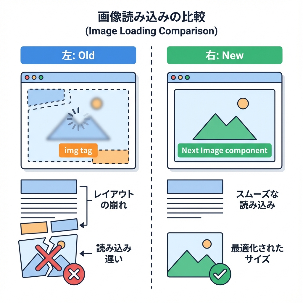 imgとNextImageの比較