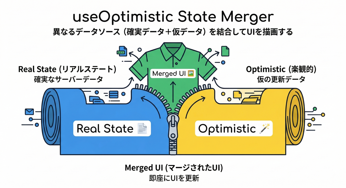 useOptimistic State Merger