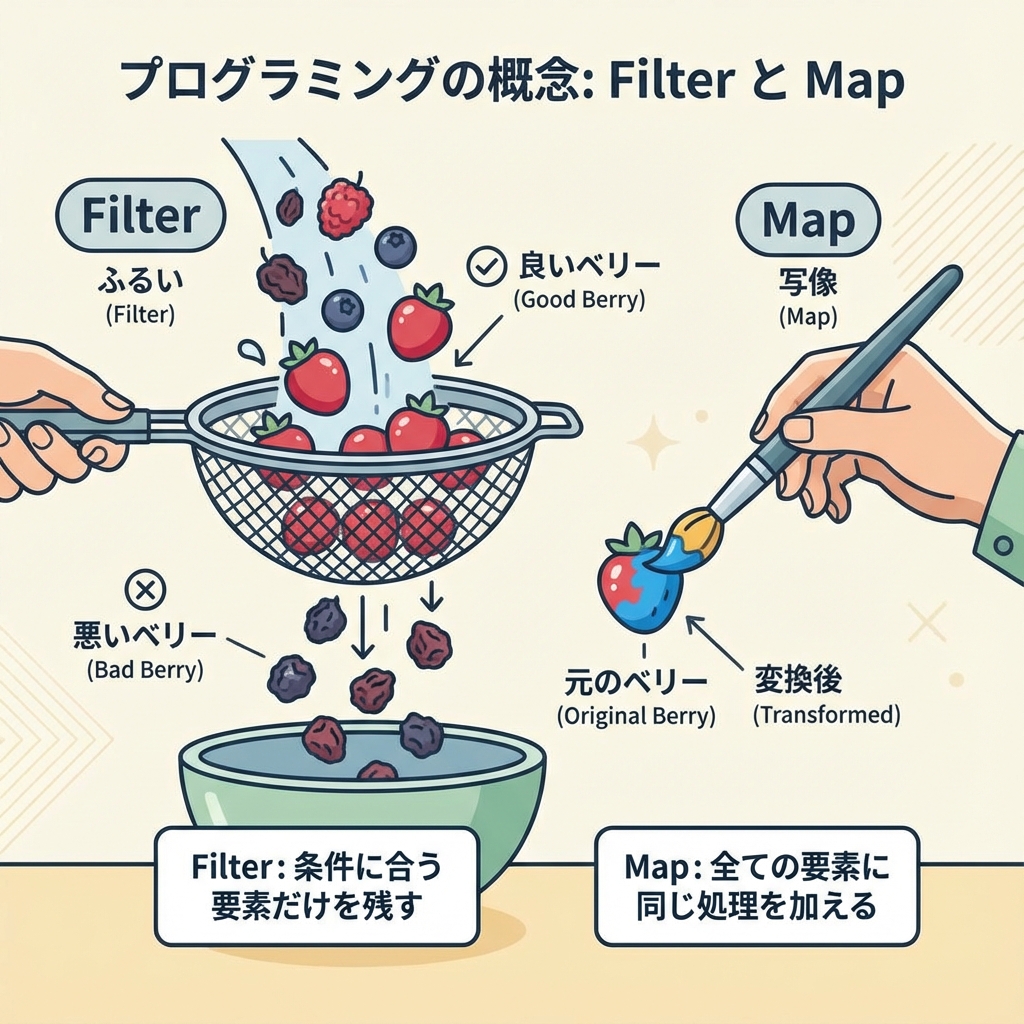 filterとmapのイメージ