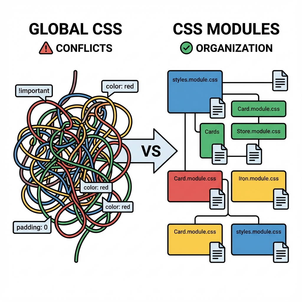 CSS Modulesの整理とグローバルCSSの比較