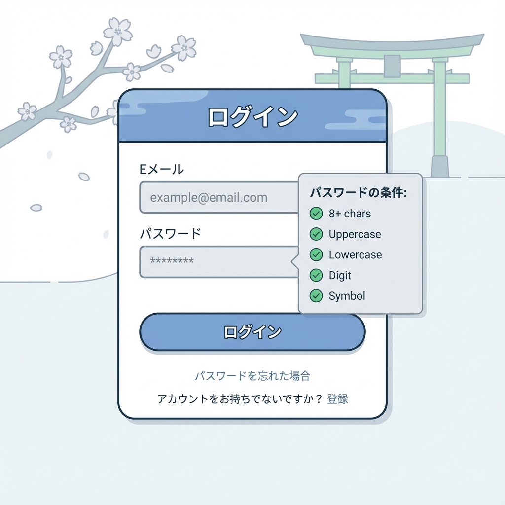 ログインフォームのフロー