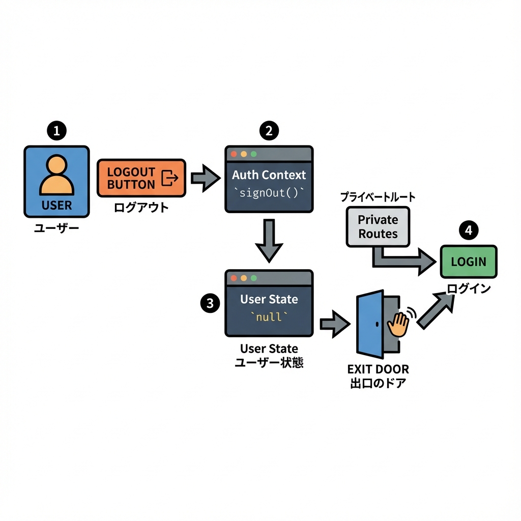 ログアウトの流れ