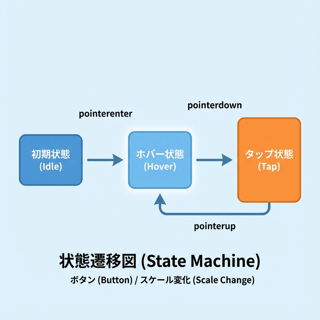 ホバー・タップ状態遷移