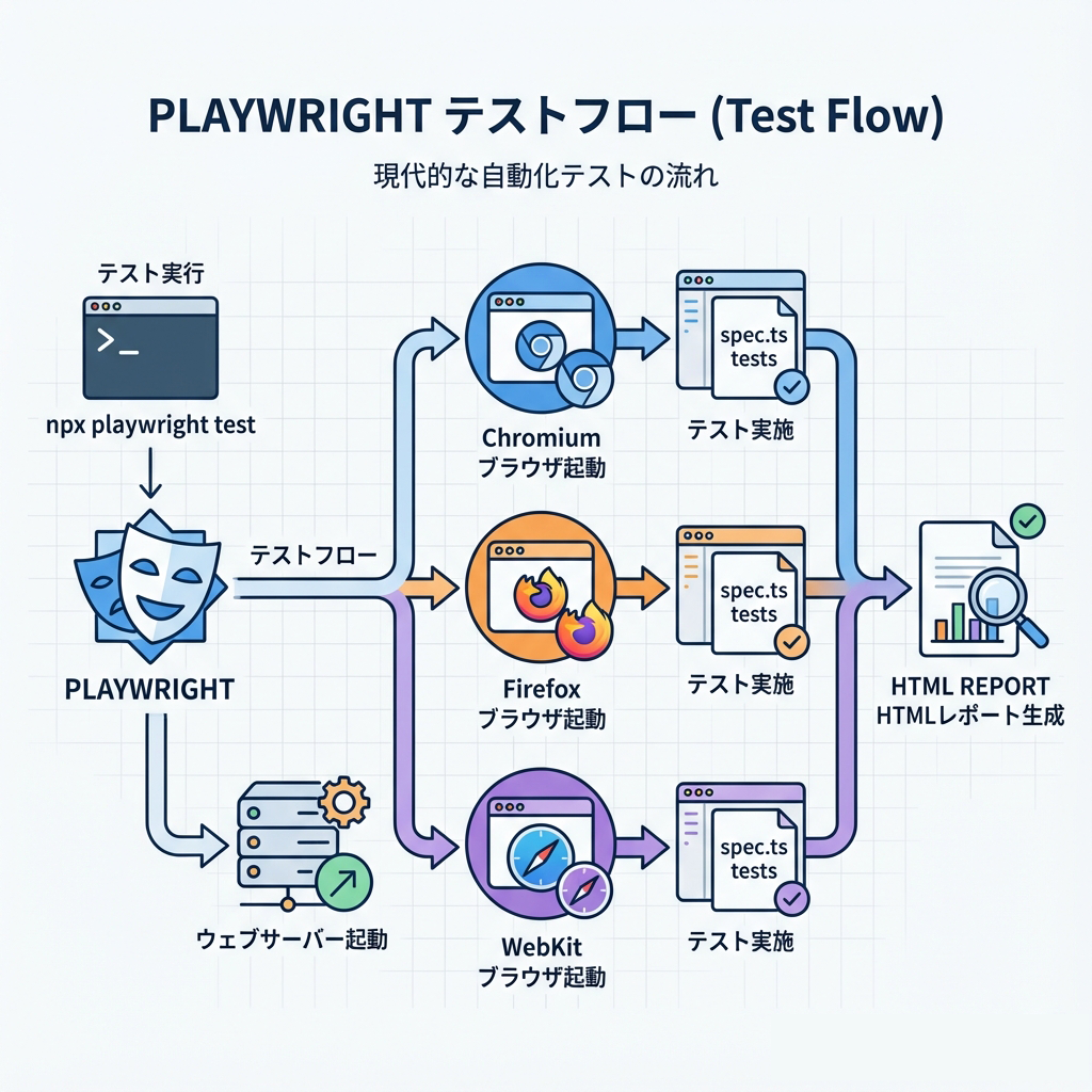 Playwright テストフロー